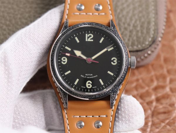 

79910-bkbr designer watches 41mm* 13mm thick reloj de lujo luxury mens watches leather strap automatic mechanical movement, Slivery;brown