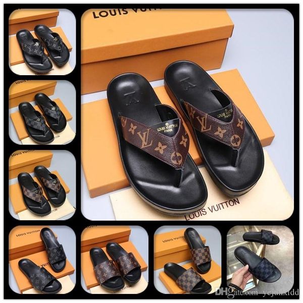 

big size 35-48 men women sandals with box dust bag shoes snake print luxuries slide summer wide flat sandals slipper, Black