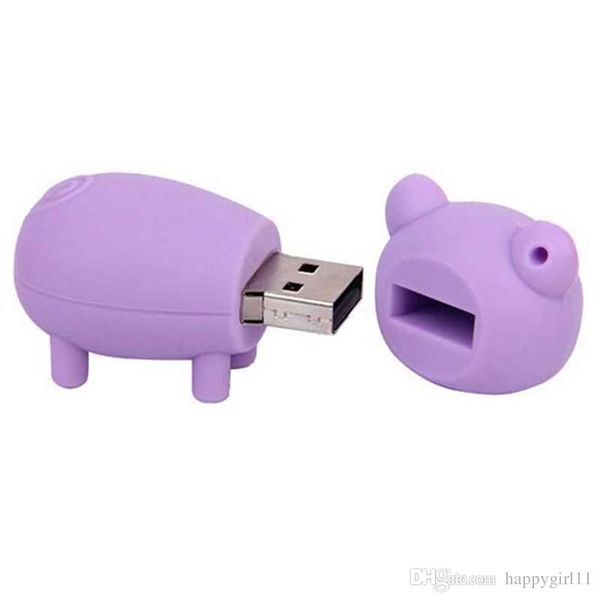 

cartoon usb flash drive cute pig pen drive 32gb gift usb stick 5 colours new arrival u56