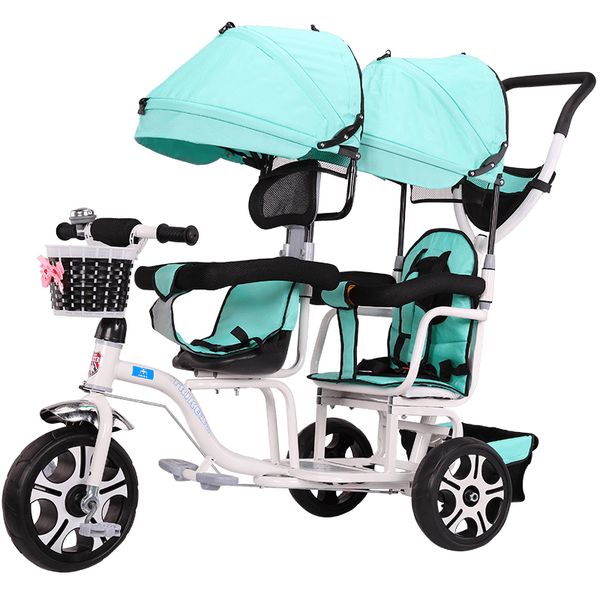

double tricycle stroller baby bicycle twin car