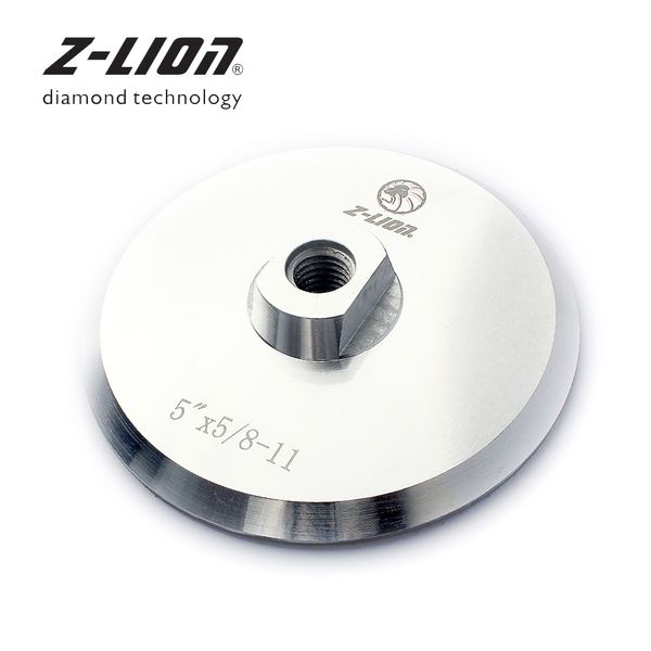 

z-lion 1 piece aluminum based back pad for diamond polishing pads 5 inch m14 5/8-11 thread aluminum based backer backing holder