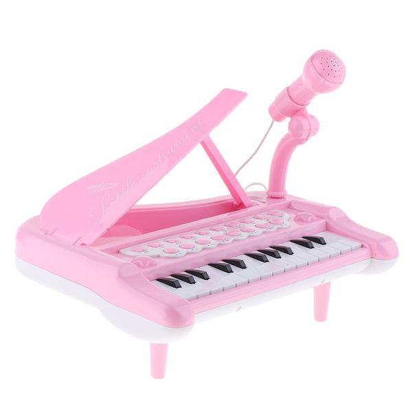 

multi-function 25 keys children musical instrument electronic organ toy (pink