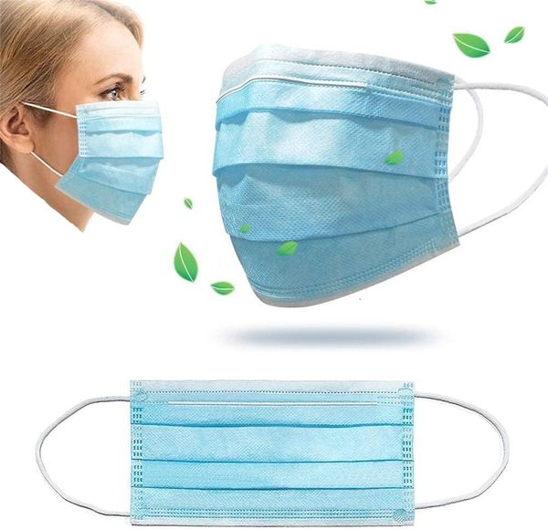 

dhl ship f 50 1pcs box epidemicthree layers face ff non woven fabric dustproof breathable firus fack mask pism