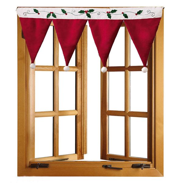 

merry christmas & new year window curtain door drape decorative indoor home decoration christmas ornaments supplies