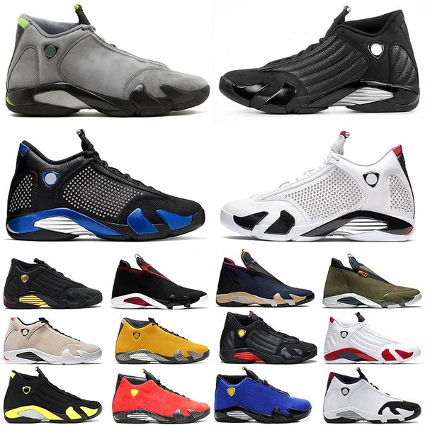 

new arrival 14 14s university gold hyper royal men basketball shoes og doernbecher candy cane thunder red suede last ssports sneakers, White;red