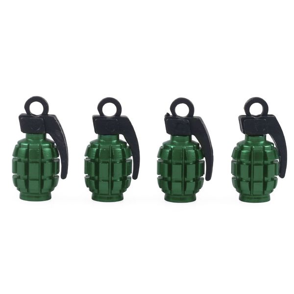 

chiziyo 10pcs/lot grenade universal aluminum grenade design car wheel tyre valve caps bicycle tire air valve cap 5 colors
