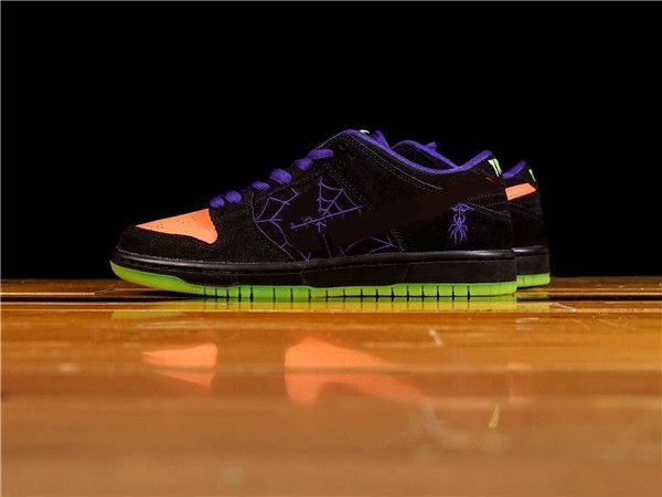 

2019 with box sb dunk low night of mischief black orange purple electric green halloween running sports sneakers outdoor shoes