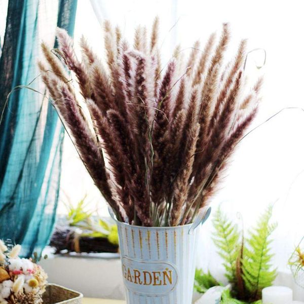 

25pcs/set natural dried pampas grass fake reed plant artificial flower bunch home wedding party reeds decor pgraphy props