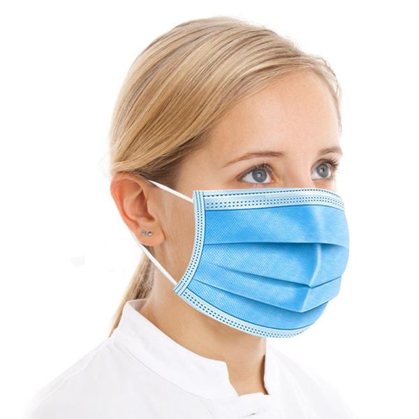 

ce certific wholesale selling aseptic packaging disposable three-layer protective mask pm2.5 anti-haze filter mask dhl