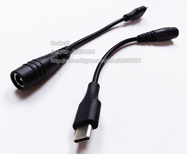 Kabel, Typ-C-USB-C-Stecker auf DC 5,5 x 2,1 mm Buchse, Verlängerungskabel zum Aufladen, ca. 15 cm/10 Stück