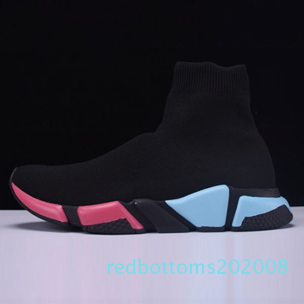 

designer sneakers speed trainer black red gypsophila triple black fashion flat sock casual shoes speed trainer runner r08
