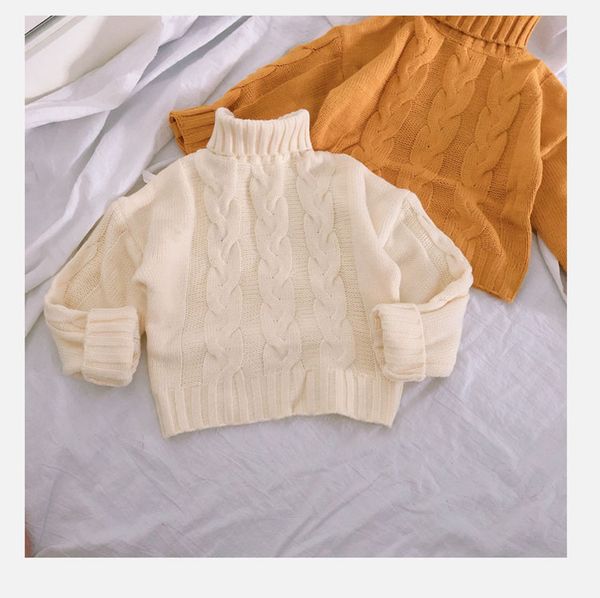 

2019 new autumn item girl turtleneck sweater two colors, Blue;gray