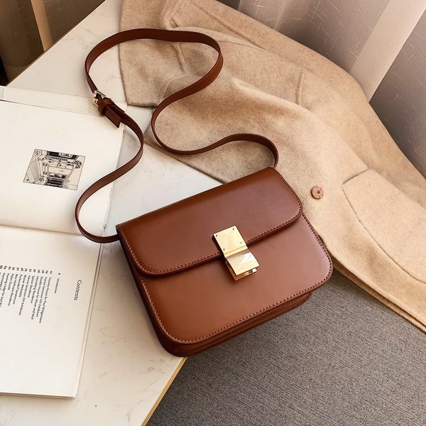 

2019 new korean fashion tofu bag pu female bag shoulder female crossbody