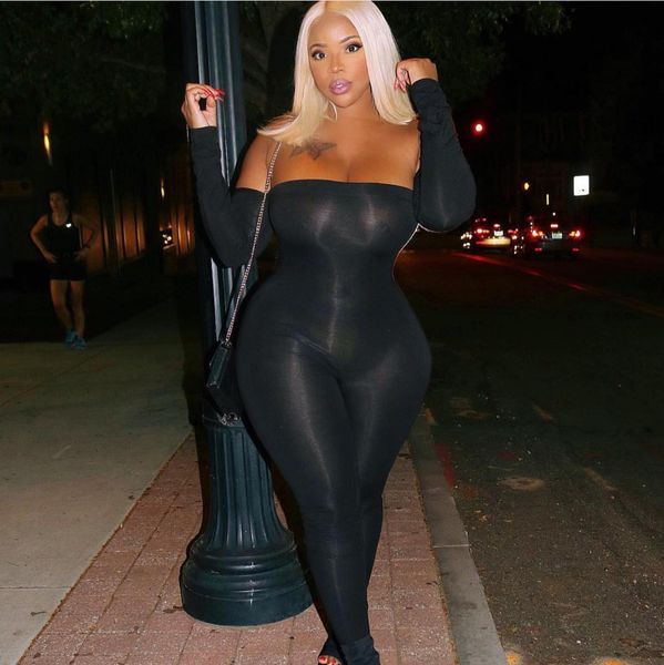 

q907 european and american fashion women collar tights jumpsuit nightclub 2020, Black;white