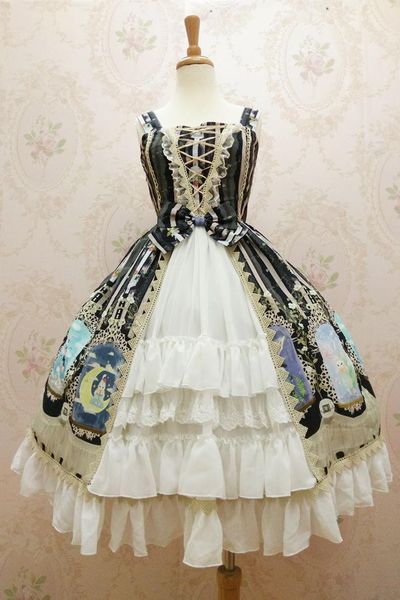 

lds102)2017 pincess sweet girl/women lolita dress new printing party dress, Black;red