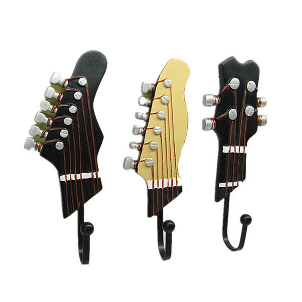 

2019 new classical guitar shaped decorative hooks rack hangers resin hooks wall mounted
