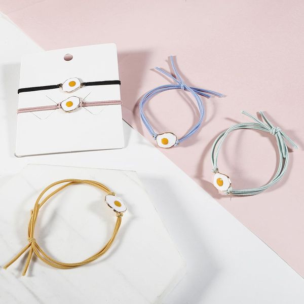 

1pc cartoon kids ponytail holders rubber hair bands elastic headwear hair accessories headband rings tie gum scrunchies, Slivery;white
