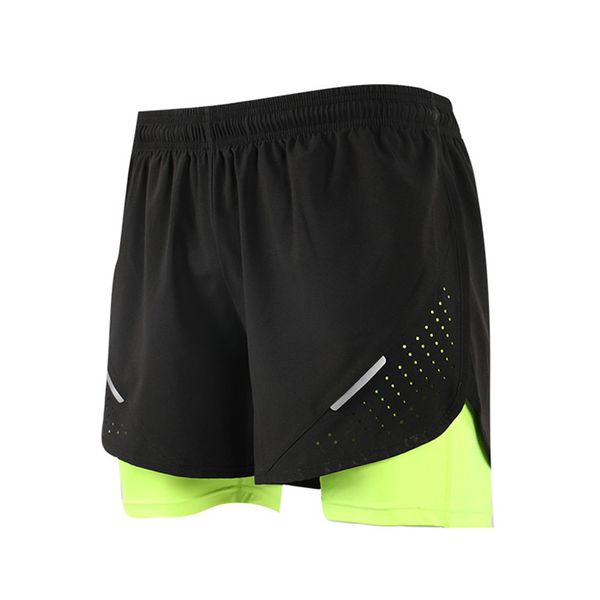 

running shorts mens sport men's 2 in 1 quick drying training exercise jogging cycling with longer liner, Black;blue