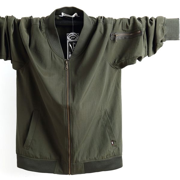 

fat guy plus-size 5xl 6xl 7xl 8xl pure color casual long sleeve men jacket loose-fitting navy green 110kg 120kg 130kg clothing, Black;brown