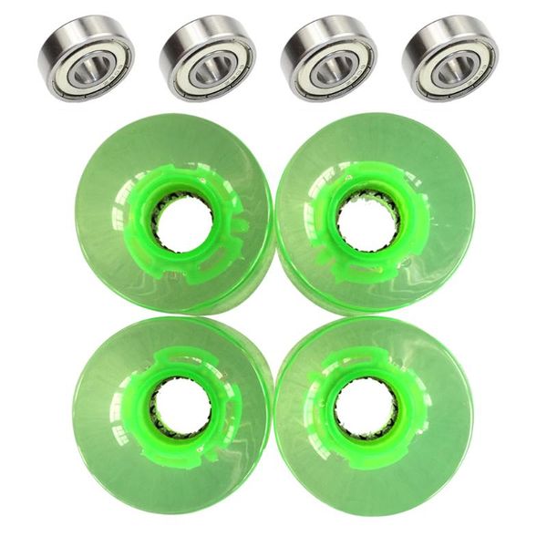 

skateboarding 4pcs/set fish board durable roller mini with bearing wear resistant gift pu flashing led skateboard cruiser wheels light up