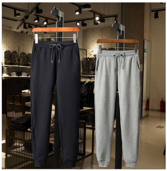 

мальчики спорт трениках mens winter plus velvet толстые повседневные брюки для подростков брюки trend малый ножки beam брюки 2020 зима новый, Black