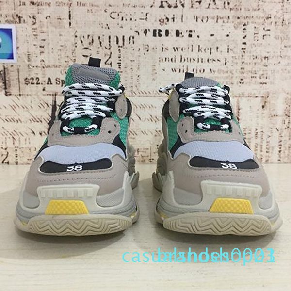 

2019 paris triple-s designer luxury shoes low sneakers triple s men's and women's shoes casual shoes size 36-45 c23, Black