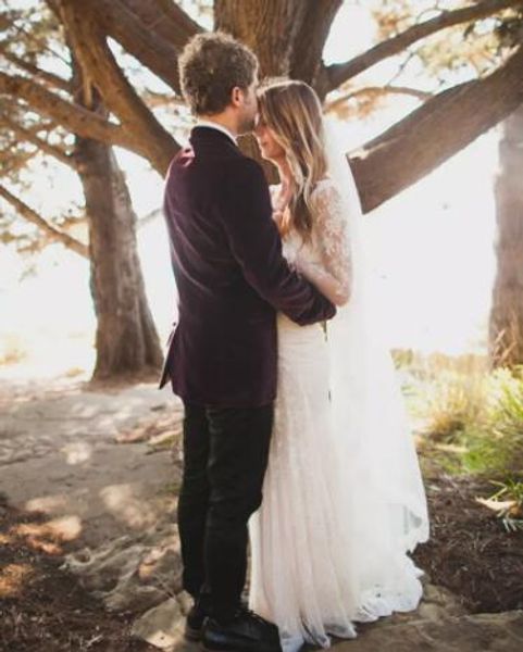 

2018 new arrival bohemian wedding dress vintage boho long lace bridal gowns romantic a line long sleeves white vestido de noiva