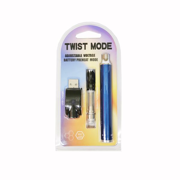 

twist vaporizer e usb twist wireless cartridge oil vv charger vape pen 0.5ml 1.0ml ego 650mah mode battery thick kit cigarette vqdcv
