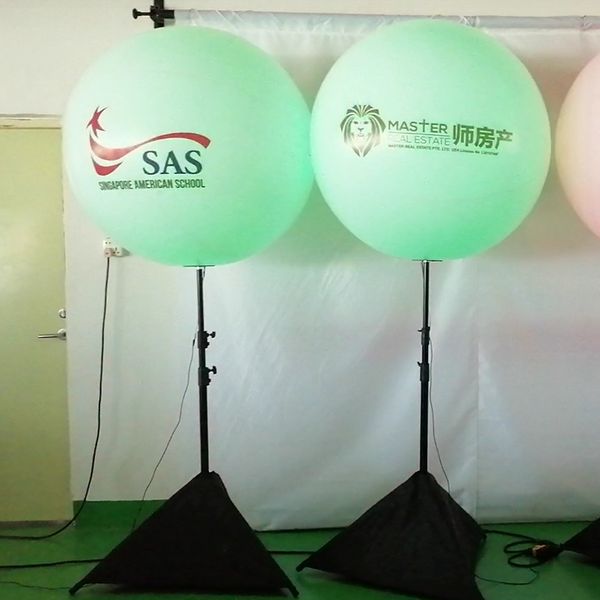 

custom giant led inflatable balloon with support stand lighting night inflatable led balloon for club advertising with your text/logo