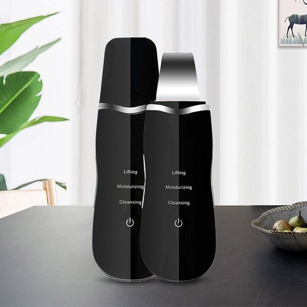 

rechargeable ultrasonic face skin scrubber facial cleanser peeling vibration blackhead removal exfoliating pore cleaner tools