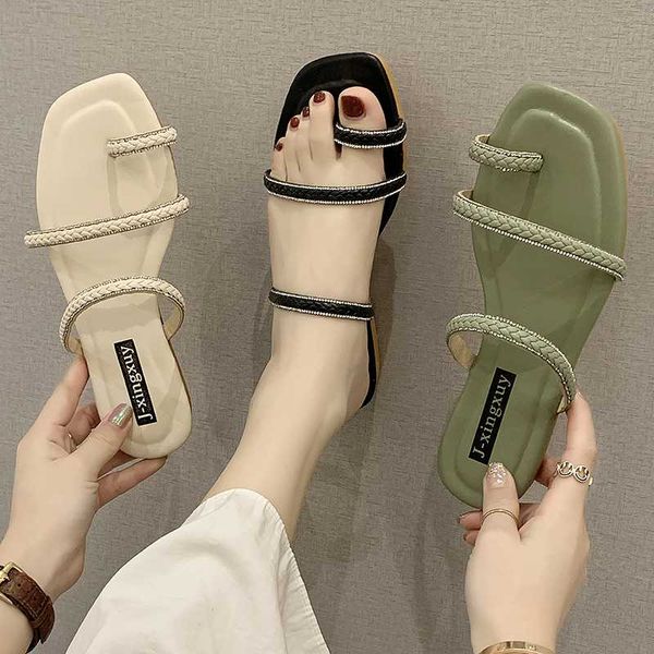 

slippers casual beach shoes slipers women slides rubber flip flops sabot 2020 flat summer hawaiian pu rome fashion basic, Black