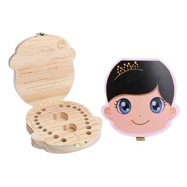 

new kids tooth box organizer for baby save milk teeth wood storage box
