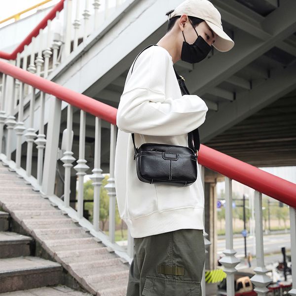 

new men's shoulder bag leisure diagonal young men's small backpack simple bag