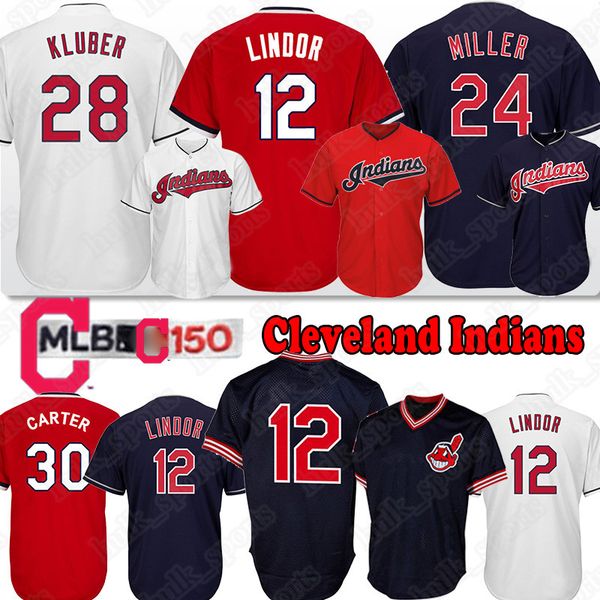 

Cleveland Jersey Indians Francisco12 Lindorjersey 30 Joe Carter 10 Edwin Encarnacion 24# 28# 150th Baseball Jerseys