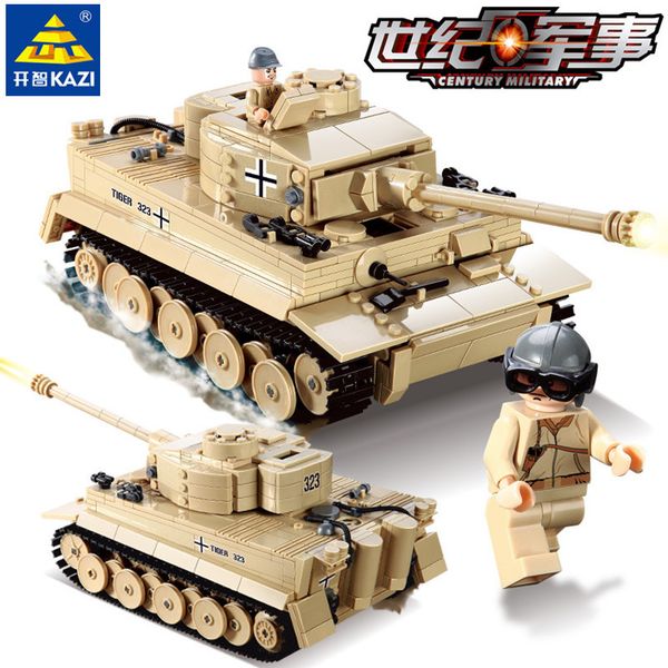 

995pcs military german king tiger tank cannon toy legoingls building blocks sets army soldiers kids diy bricks toys for children