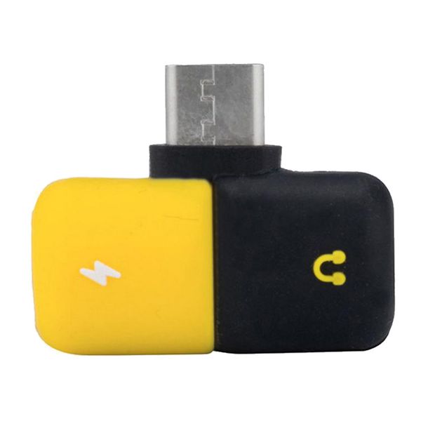 

2 in 1 capsule type-c headphone audio charger adapter splitter