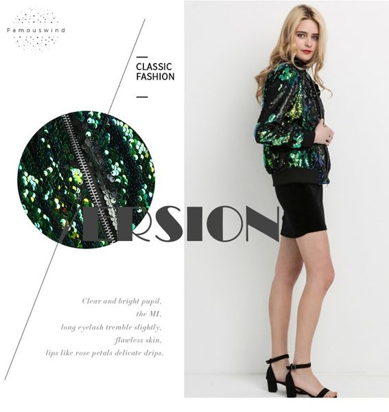 

куртка женщин вскользь осень пришивание пальто зеленая bomber long sleeve zipper streetwear мундир сыпучий basic lady outwear, Black;brown