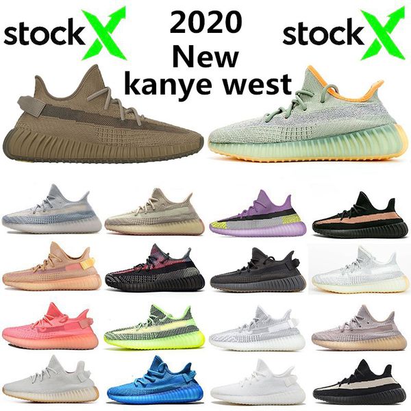 

kanye west desert sage earth cinder running shoes zyon yecheil yeshaya flax linen zebra bred static mens trainer sneaker runner, White;red