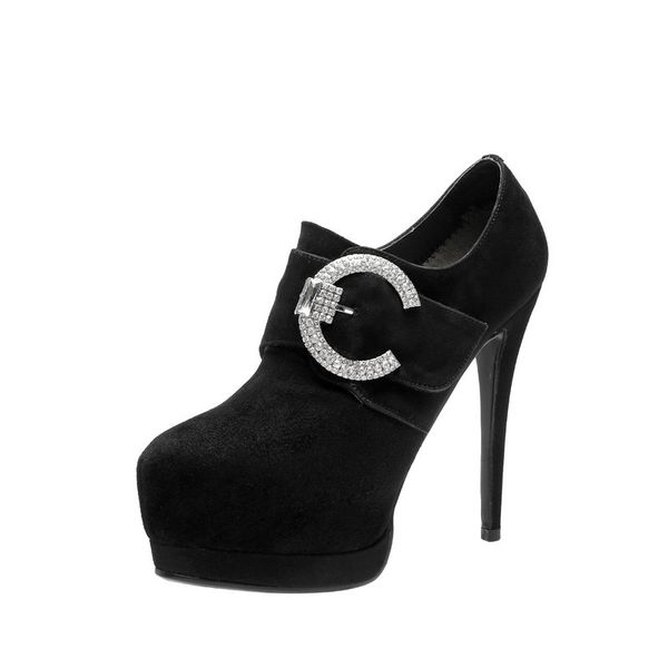 

women's shoes high heel pumps office&career shoes black spring genuine leather szie 40 41 woman