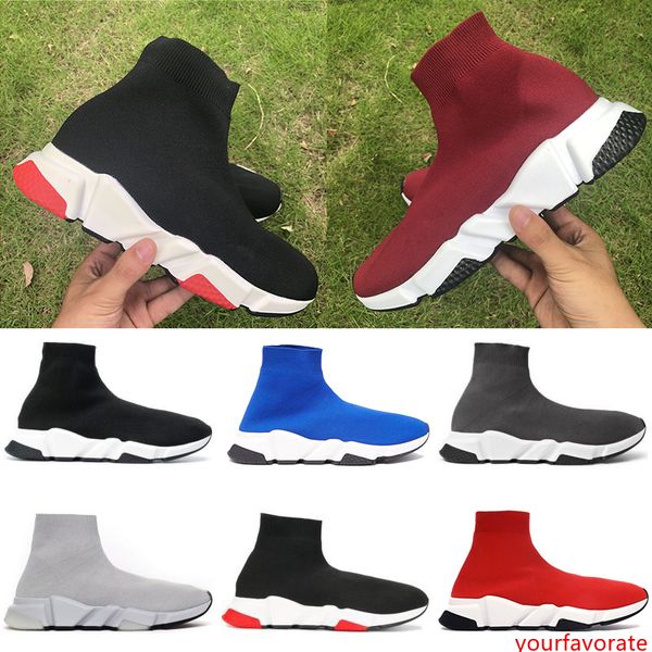 

speed trainer fashion designer sneakers men women triple black white red grey prune paris mens casual sock shoes eur 36-45