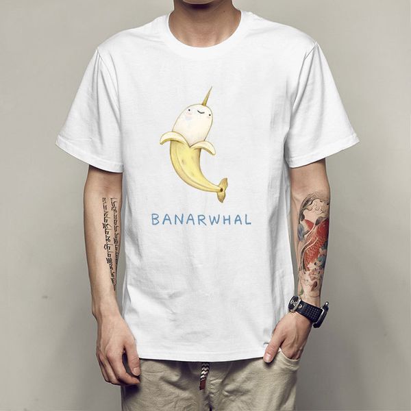 

tide бренд banana whale banara whale man футболка модная с коротким рукавом для мужчин и женщин любителей фонд футболка, White;black