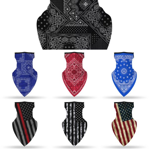 

tmubq seamless multifunction cycling skull scarf turban face mask outdoor magic half riding mask neck warmer scarf halloween costume, Black