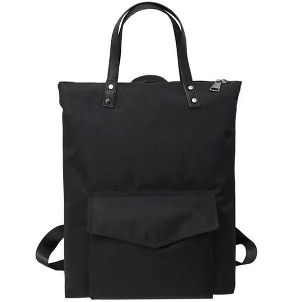 

men's backpack ms. nylon travel waterproof backpack black lapshoulder bag