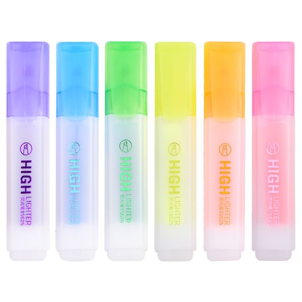 

deli highlighter marker marcadores large capacity marker pen highlighter pen marcadores colorful subrayador papeleria, Black;red