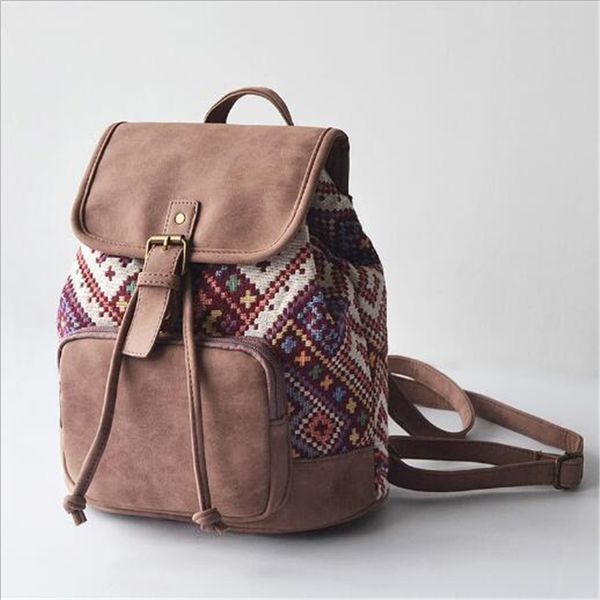 

2019 new women printing backpack canvas school bags for teenagers shoulder bag travel bagpack rucksack bolsas mochilas femininas t200102