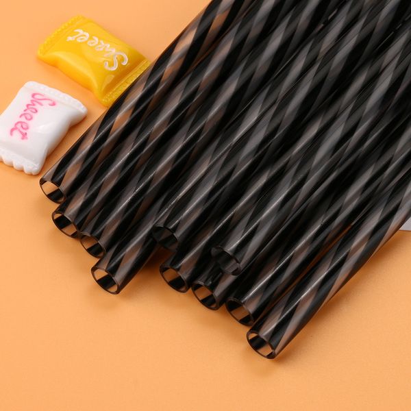 

colorful reusable hard plastic stripe drinking straws party decoration