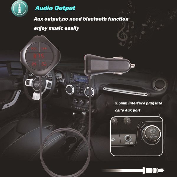 

bluetooth aux-in usb car fm transmitter mp3 player magnetic handswireless