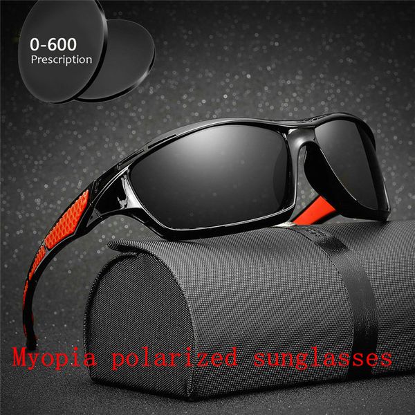 

2018 men polarized sun glasses polarized sunglasses custom made myopia minus prescription lens square male driving eyewear fml, White;black