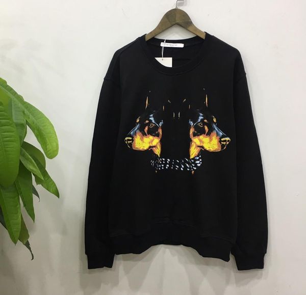 

19fw luxurious brand design given hoodie long sleeve crewneck sweater fashion dog print pullover hoodie outdoor sweatshirt, Gray;blue