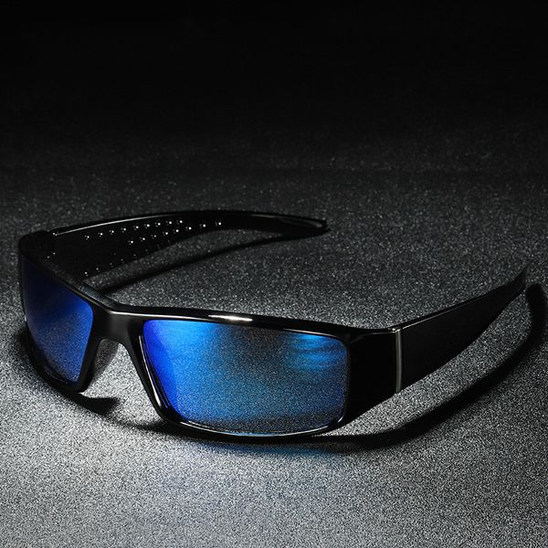 

brand design fashion polarized sunglasses men outdoor sports windproof goggles driving fishing polarization square sunglasses, White;black